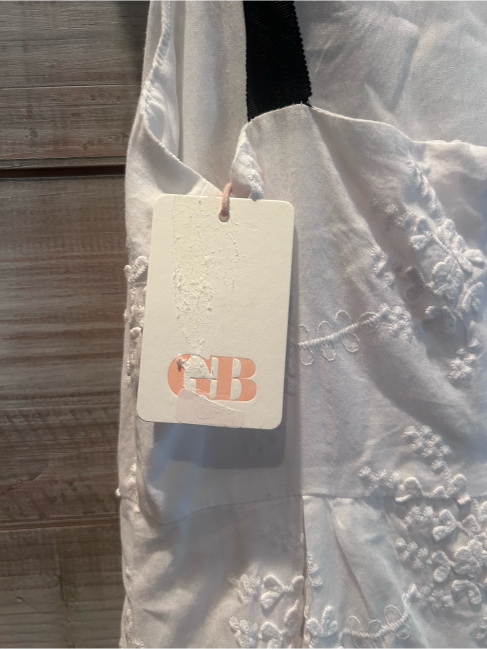 NWT Gianni Bini White Embroidered Maxi Dress with Black Straps SIZE M - Picture 5 of 12